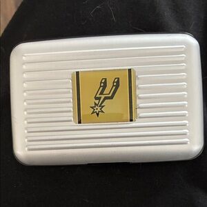 San Antonio spurs Silver hard credit card wallet